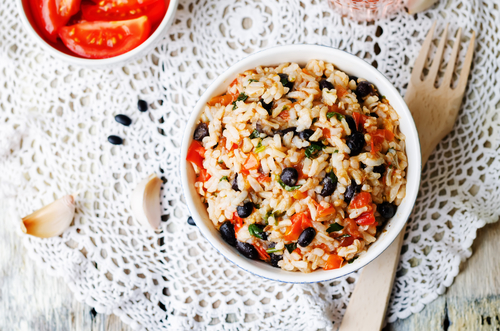 Mexican rice with ground beef