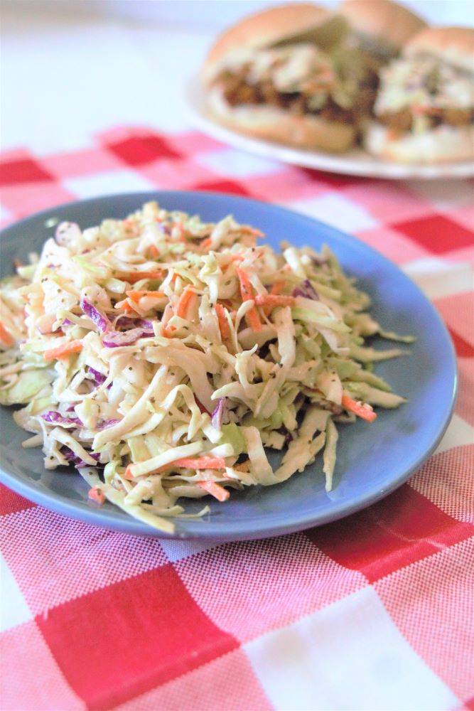 Easy Vegan Coleslaw Recipe No Mayo Nerdy Millennial