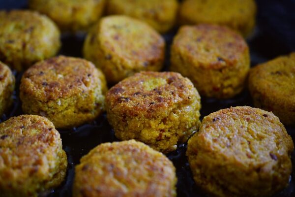 Sweet Potato Falafels and Healthy Coleslaw
