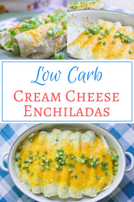 Low carb cream cheese enchiladas - an awesome low carb dinner recipe! The great thing about these enchiladas is that you won’t know the difference between these low carb enchiladas and traditional enchiladas.