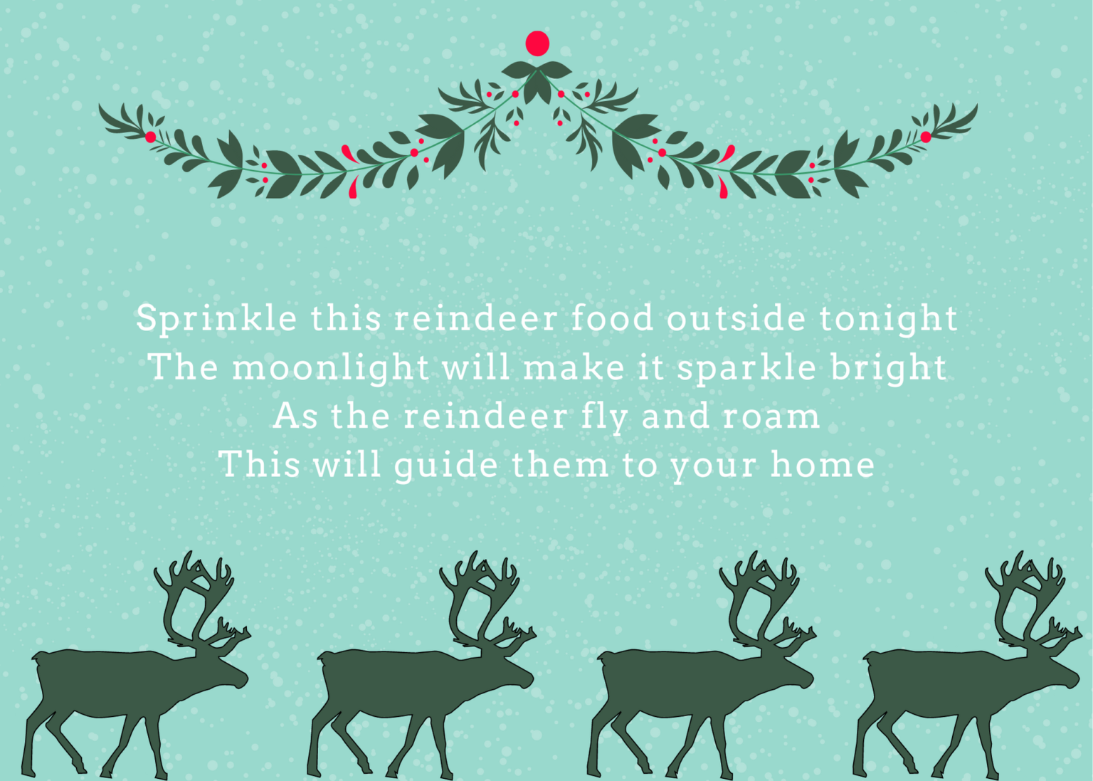 How to Make Magic Reindeer Food (With Printable Cards and Poem)