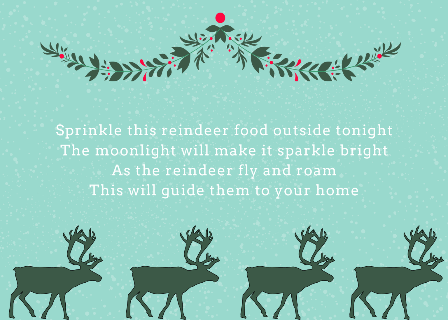 How To Make Magic Reindeer Food With Printable Cards And Poem 