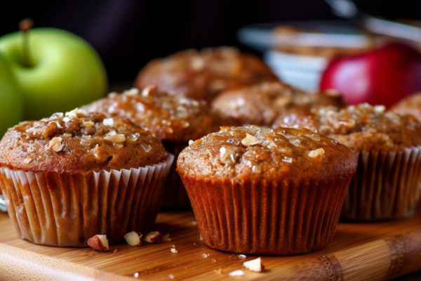 Low-Calorie Apple Flax Seed Muffins