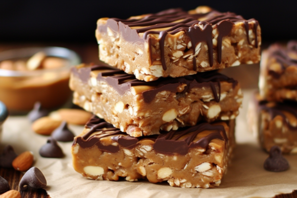 No Bake Chewy Peanut Butter Granola Bars Recipe